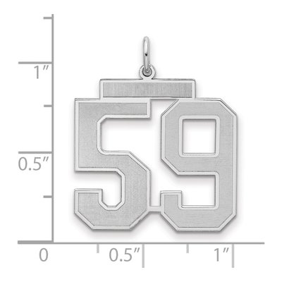 Sterling Silver Number 59 Charm – view 2