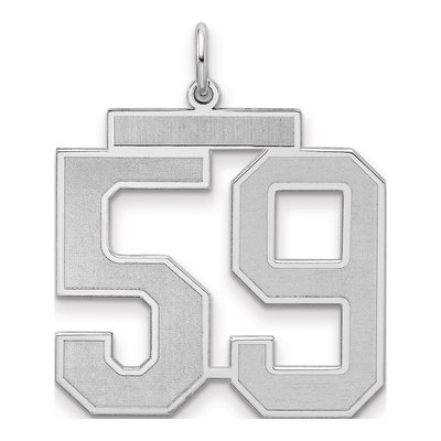 Sterling Silver Number 59 Charm