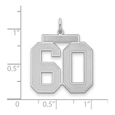 Sterling Silver Number 60 Charm – view 2