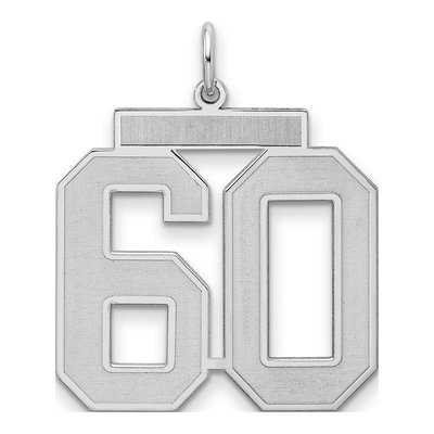 Sterling Silver Number 60 Charm