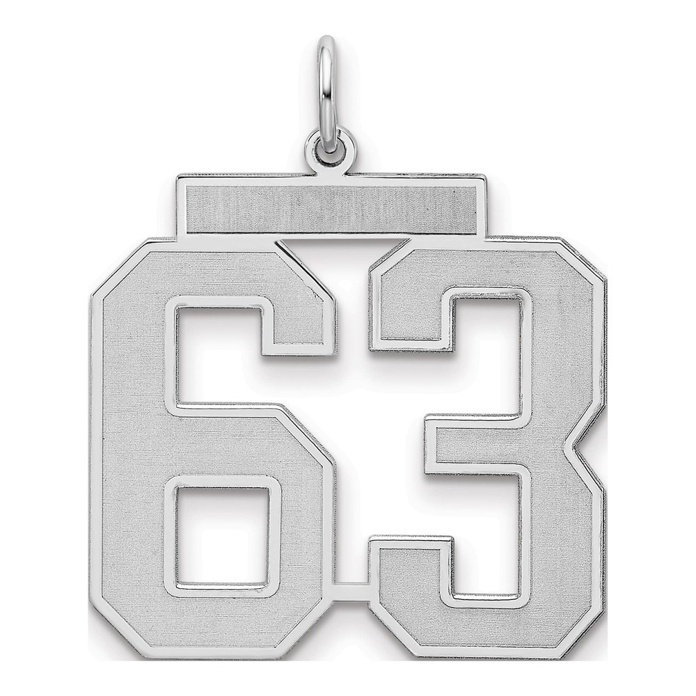 Sterling Silver Number 63 Pendant