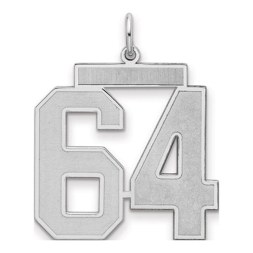 Sterling Silver Number 64 Charm