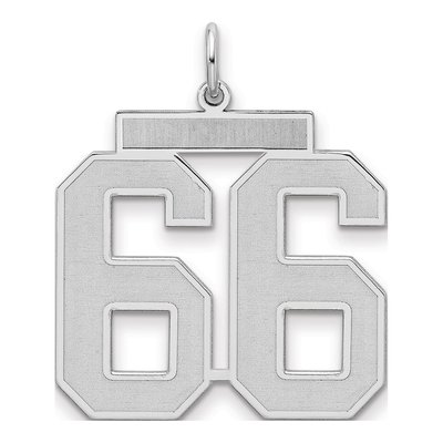 Sterling Silver Number 66 Charm