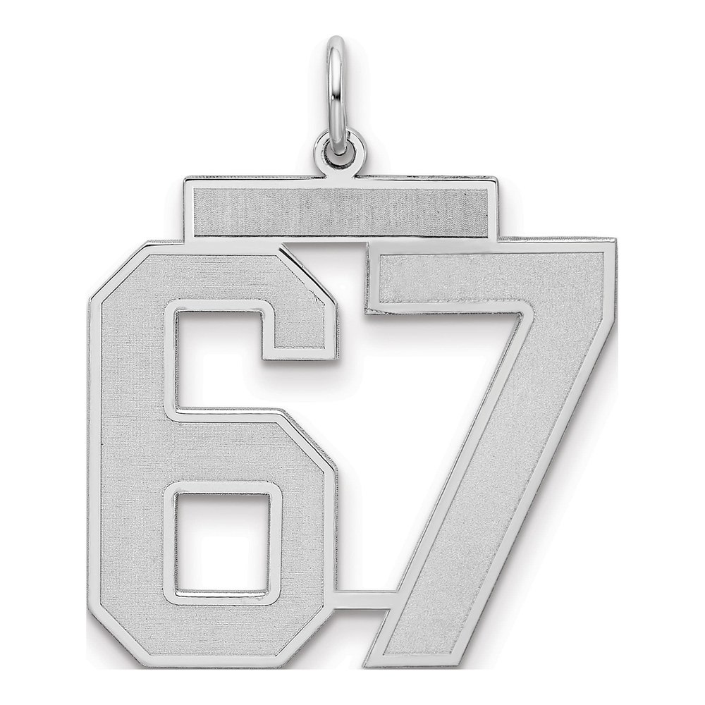 Sterling Silver Number 67 Pendant