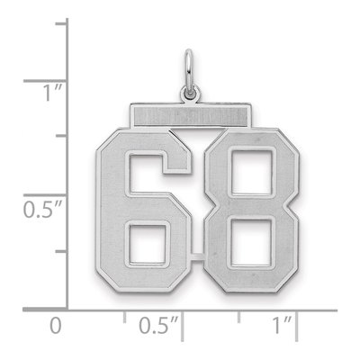 Sterling Silver Number 68 Charm – view 2