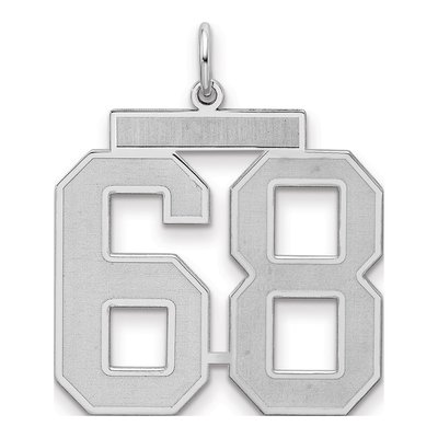 Sterling Silver Number 68 Charm