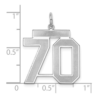 Sterling Silver Number 70 Pendant – view 4
