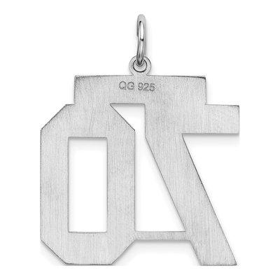 Sterling Silver Number 70 Pendant – view 5