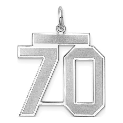 Sterling Silver Number 70 Pendant