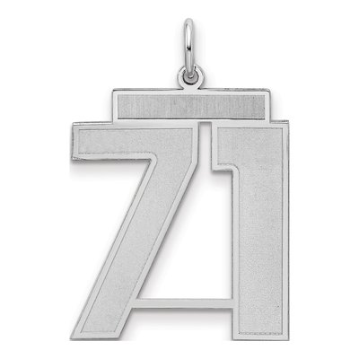 Sterling Silver Number 71 Pendant