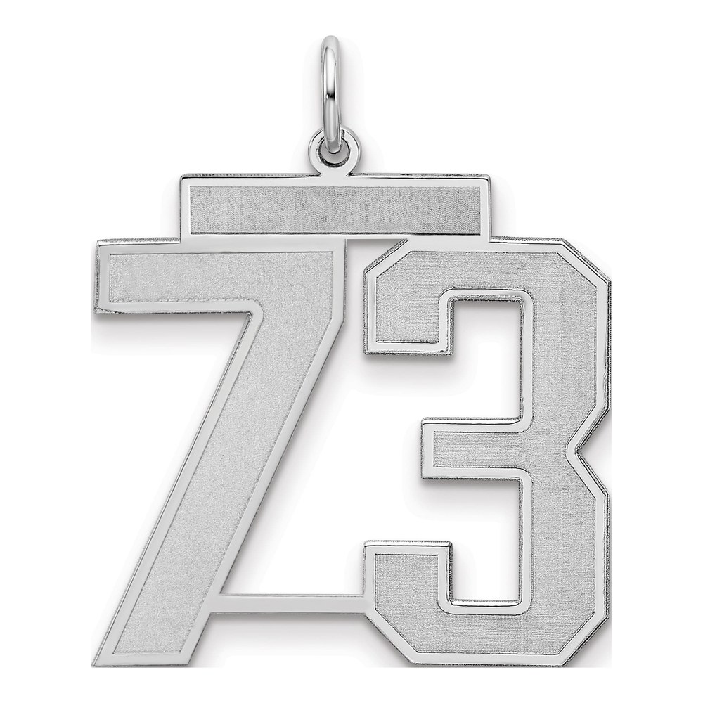 Sterling Silver Number 73 Charm