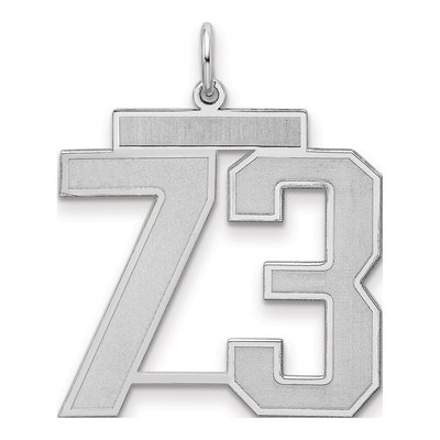 Sterling Silver Number 73 Charm