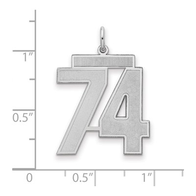 Sterling Silver Number 74 Charm – view 2