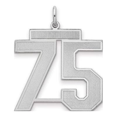 Sterling Silver Number 75 Pendant