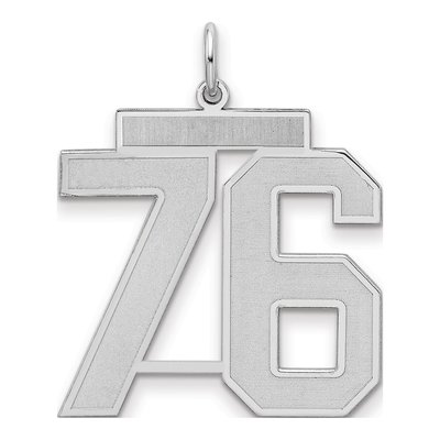 Sterling Silver Number 76 Pendant