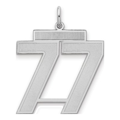 Sterling Silver Number 77 Charm