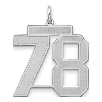 Sterling Silver Number 78 Charm