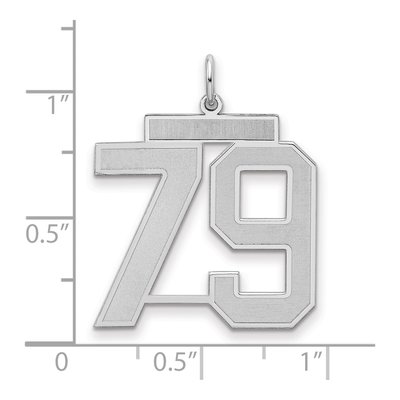 Sterling Silver Number 79 Charm – view 2
