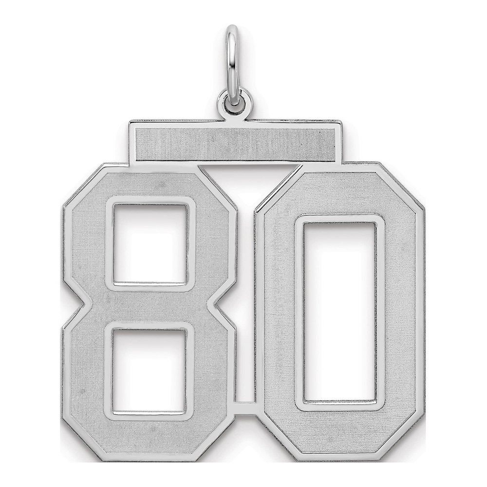Sterling Silver Number 80 Charm
