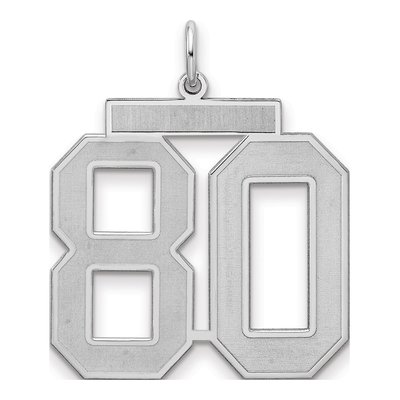 Sterling Silver Number 80 Charm