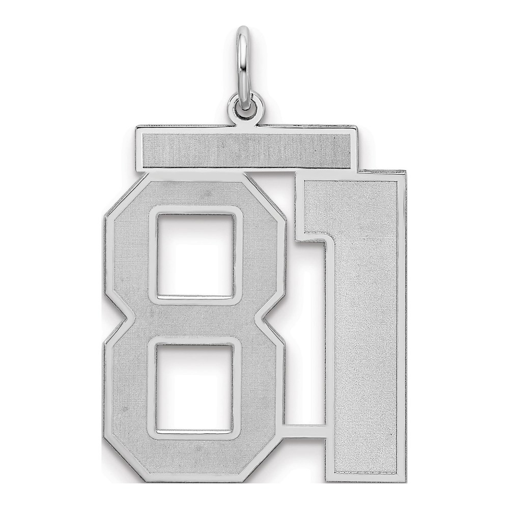 Sterling Silver Number 81 Charm