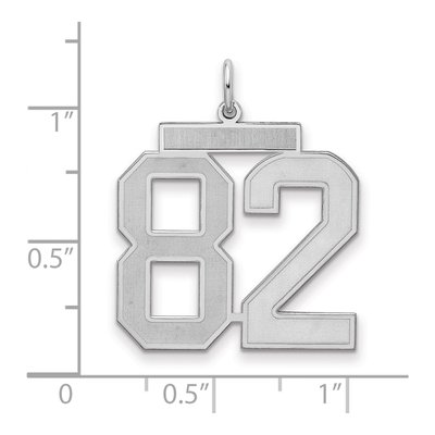 Sterling Silver Number 82 Charm – view 2
