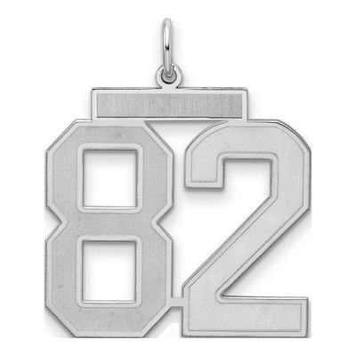 Sterling Silver Number 82 Charm