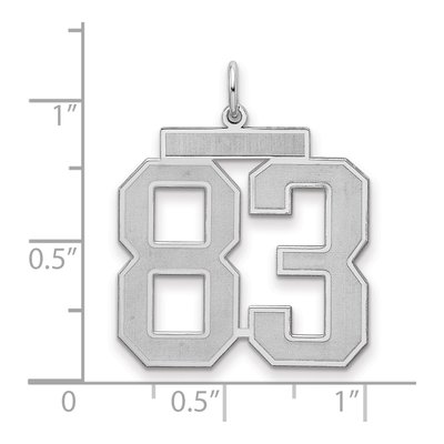 Sterling Silver Number 83 Charm – view 2