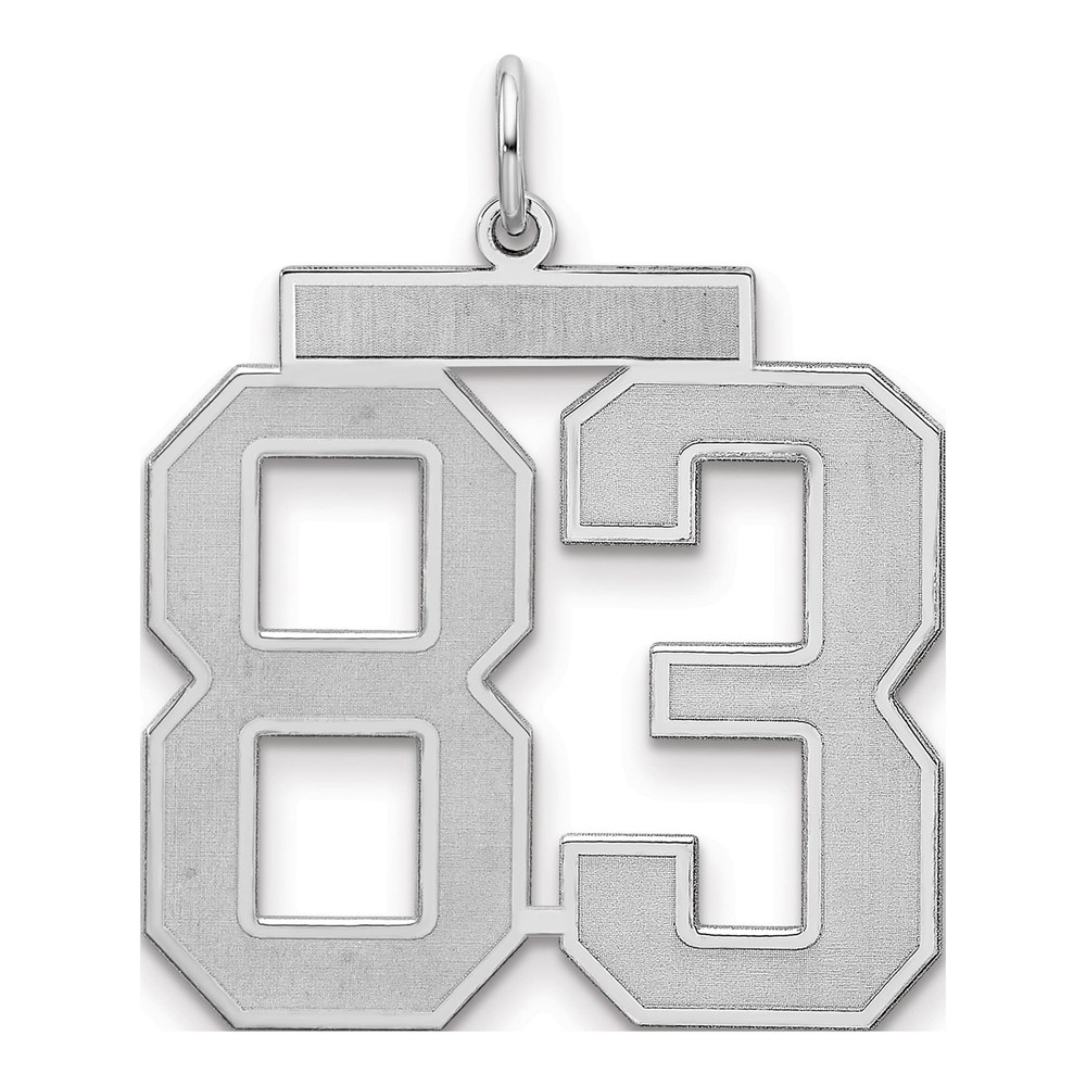 Sterling Silver Number 83 Charm