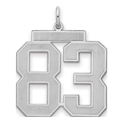 Sterling Silver Number 83 Charm