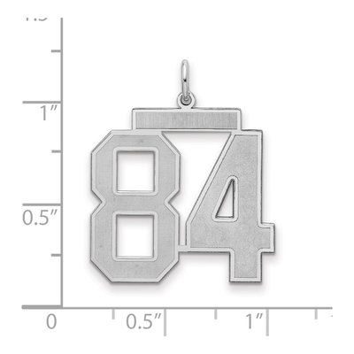 Sterling Silver Number 84 Charm – view 2
