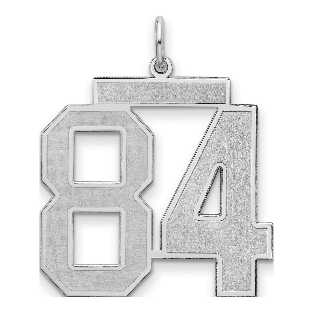Sterling Silver Number 84 Charm