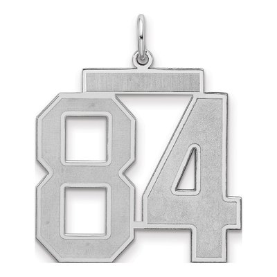 Sterling Silver Number 84 Charm