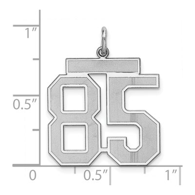 Sterling Silver Number 85 Charm – view 4