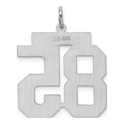Sterling Silver Number 85 Charm – view 5