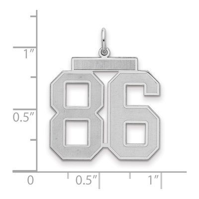 Sterling Silver Number 86 Pendant – view 2