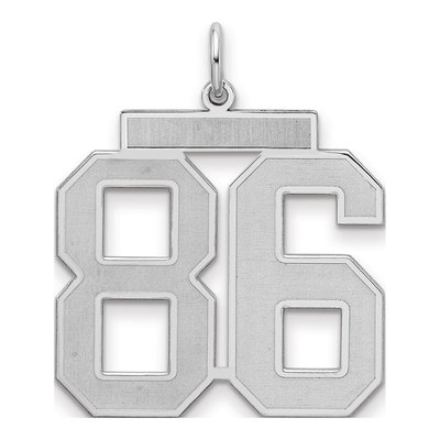 Sterling Silver Number 86 Pendant