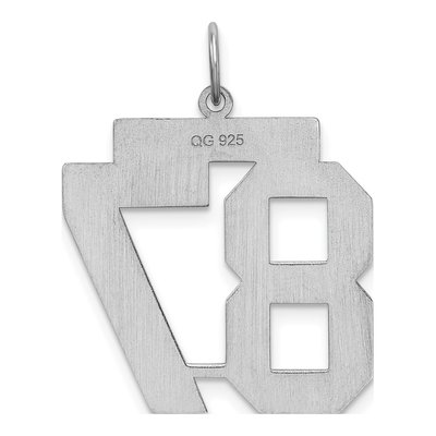Sterling Silver Number 87 Charm – view 5