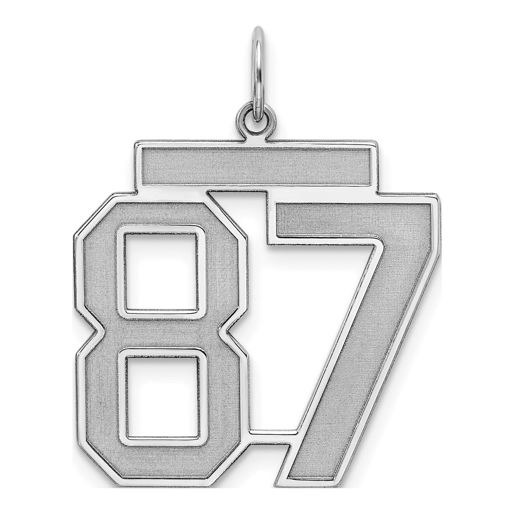 Sterling Silver Number 87 Charm