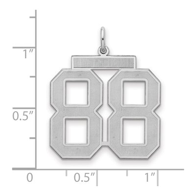Sterling Silver Number 88 Charm – view 2