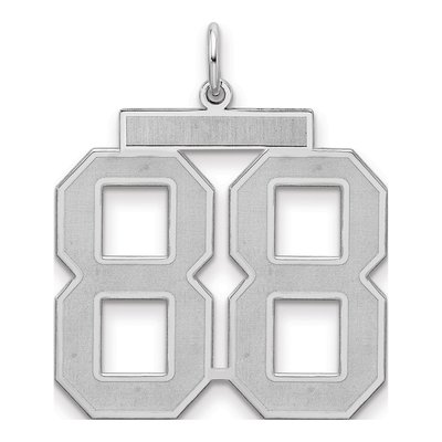 Sterling Silver Number 88 Charm