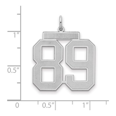 Sterling Silver Number 89 Charm – view 2