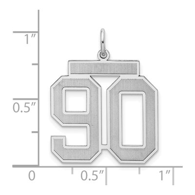 Sterling Silver Number 90 Charm – view 4