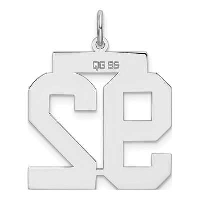 Sterling Silver Number 92 Charm – view 5
