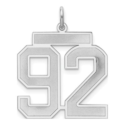 Sterling Silver Number 92 Charm