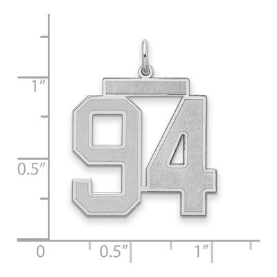 Sterling Silver Number 94 Charm – view 2