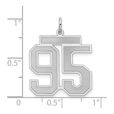 Sterling Silver Number 95 Charm – view 4