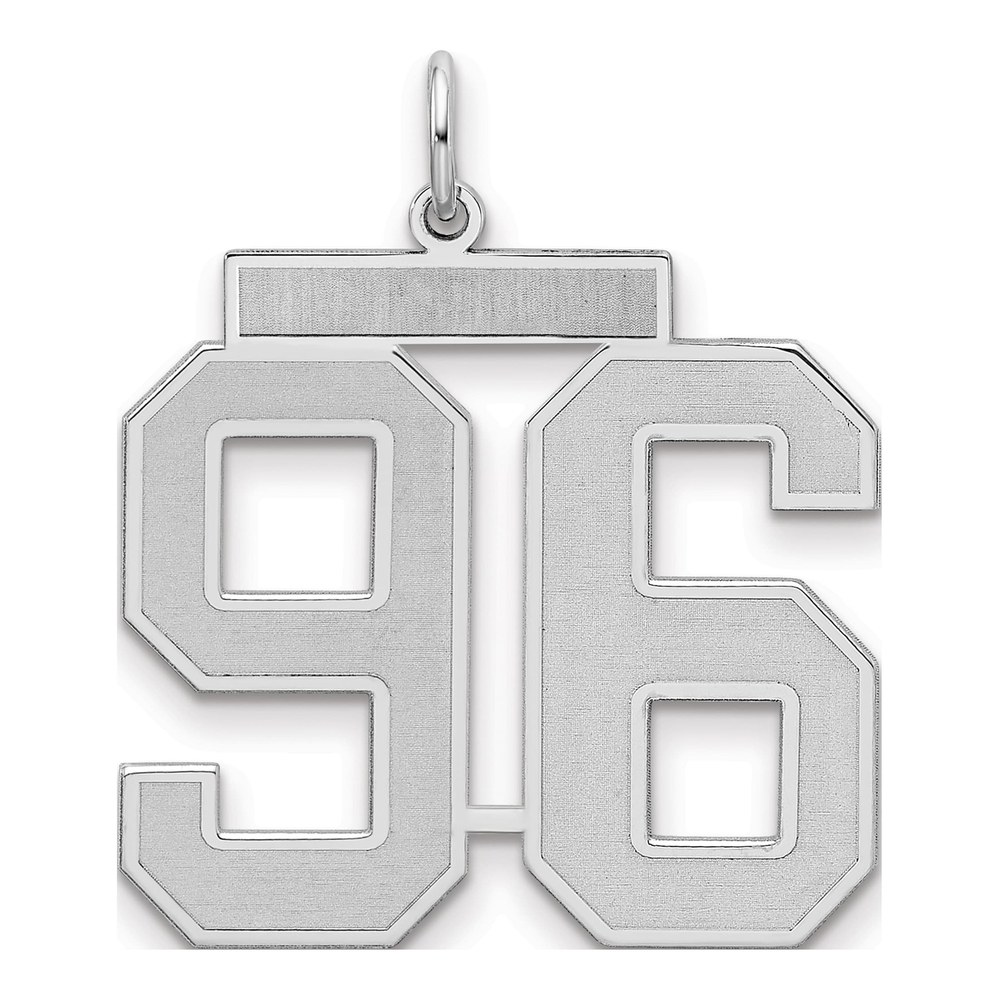 Sterling Silver Number 96 Charm