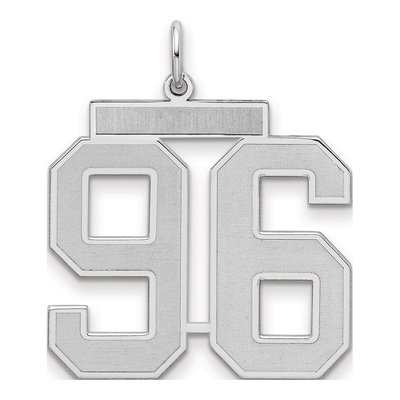 Sterling Silver Number 96 Charm