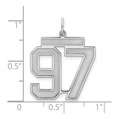 Sterling Silver Number 97 Pendant – view 4